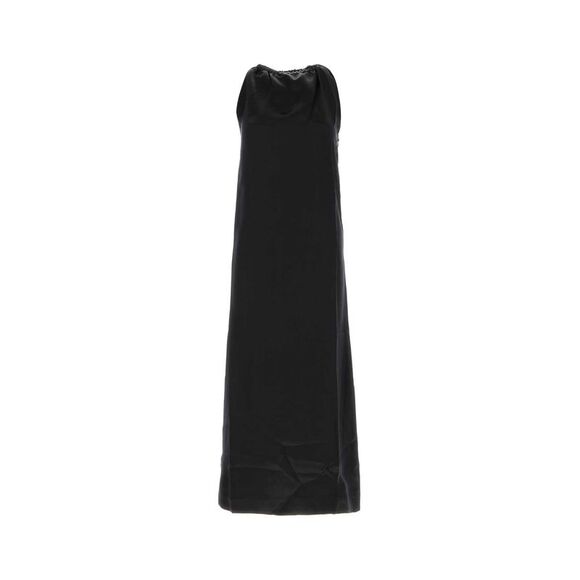 Loulou De Saison Women Black Satin Morene Dress - Picture 1 of 2